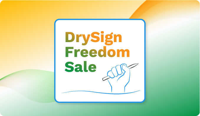 DrySign India - Freedom Sale Offer on Digital Signatures